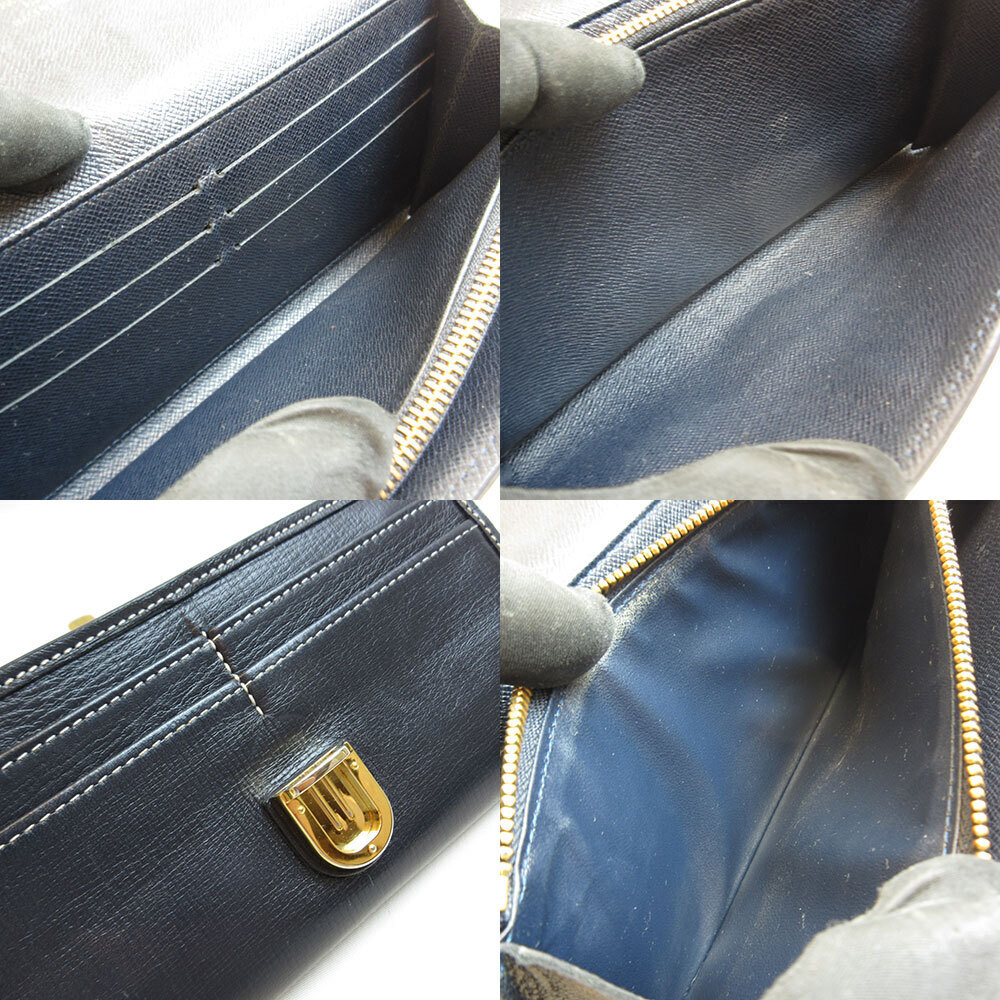 Louis Vuitton Portefeuille Sarah Cuir Utah Long Wallet Navy Blue - Picture 5 of 5